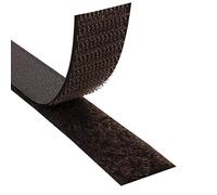 KLEBESHOP24 Ruban à crochets et boucles à coudre, marron, 20 mm x 3 m | Bande scratch | Hook + Loop | Couleur, longueur et largeur au choix