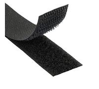 KLEBESHOP24 Ruban à crochets et boucles à coudre, noir, 30 mm x 3 m | Bande scratch | Hook + Loop | Couleur, longueur et largeur au choix