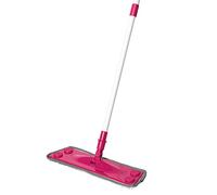 Kleeneze KL079619EU7 Balai Serpillère à Tête Plate Tout-en-Un, Manche Extensible, Serpillères Interchangeables Souce/de Nettoyage/en Microfibre, Idéal pour les Sols Durs
