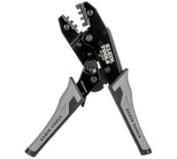 Klein Tools 3010CR Pince à sertir solaire à cliquet pour connecteurs PV MC4 et fil de cuivre toronné 10-14 AWG