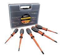 Klein Tools 32268INS Lot de 5 tournevis isolés VDE avec poignées ergonomiques et homologuées VDE Orange