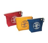 Klein Tools 5539 Cpak sur toile Fermeture Éclair Sacs, Assortiment de couleurs (lot de 3)