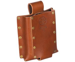 Klein Tools 5818P3 Porte-Outils en Cuir à 3 Poches, Pochette rivetée compacte pour Pinces, Cutters, Outils de Mesure, Boucle Tunnel, Convient aux Ceintures de 7,6 cm