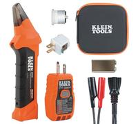Klein Tools ET310KIT Kit de disjoncteurs AC et d'accessoires avec testeur électrique, testeur de tension, testeur de prise GFCI, câbles, adaptateurs et boîtiers