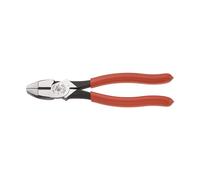 Klein Tools HD2000-9NE Pince électrique coupante latérale de 22,9 cm pour monteur de lignes, fabriquée aux États-Unis, coupe le câble ACSR, les vis, les clous et les fils dur