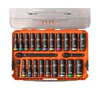 Klein Tools Klein Tools Set de douilles longues KNECT™ 3/8 pouce SAE métrique 23 pièces Quantité:1