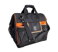 Klein Tools Tradesman Pro 55469 Sac à outils à large ouverture, noir/orange