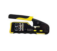 Klein Tools VDV226-110 | Pince A Sertir A Cliquet Pass Thru | Coupe Decape Sertit Cables Donnees | RJ11 RJ12 RJ45 | Construction Acier Durable