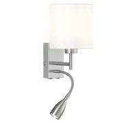 Kleine Fischer & Honsel Applique DREAMER avec lampe de lecture & abat-jour en tissu