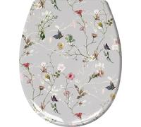 Kleine Wolke Abattant WC FLORES Multicolor avec mécanisme de fermeture en douceur et Easy Clean