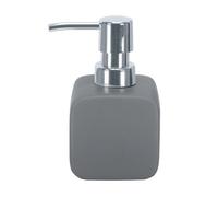 Kleine Wolke Doseur de savon CUBIC Anthracite | Contenance de 250 ml, compatible lave-vaisselle, fabriqué en grès