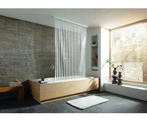 Kleine Wolke Duschrollo store de douche sans cassette 240x128 cm transparent-blanc 3321100747