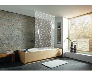 Kleine Wolke Duschrollo store de douche sans cassette 240x128 cm transparent-blanc 3321114747
