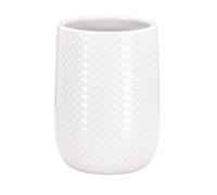Kleine Wolke Gobelet de brosse à dents DOTTY Blanc | Capacité de 300 ml, fabriqué en grès