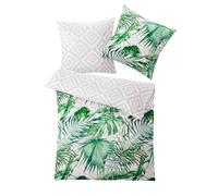 Kleine Wolke Parure de lit en Satin Loria Vert 135 x 200 cm et 80 x 80 cm