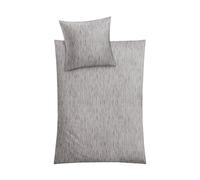 Kleine Wolke Parure de lit Satin MINO Gris argenté 155 x 220 cm et 80 x 80 cm