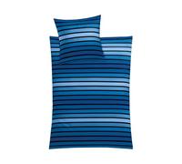 Kleine Wolke Parure de lit Satin NEAPEL Bleu Roi 135 x 200 cm et 80 x 80 cm