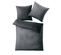 Kleine Wolke Parure de lit Satin Punto Anthracite 135 x 200 cm et 80 x 80 cm