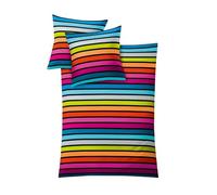 Kleine Wolke Parure de lit Satin Rimini Multicolore 155 x 220 cm et 80 x 80 cm