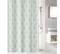 Kleine Wolke Leaf rideau de douche 200x180 cm blanc-vert 5961685305