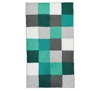 Kleine Wolke Tapis de Bain Caro Bleu pétrole 60 x 105 cm