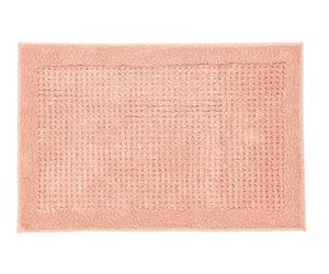 Kleine Wolke Tapis de Bain Net Papaye 70 x 120 cm | Certifié OEKO-TEX, dessous antidérapant, compatible chauffage au sol, lavable en machine, 100% coton