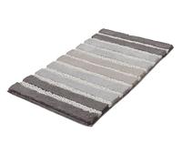 Kleine Wolke Tapis de Bain Phoenix Gris argenté 70 x 120 cm | Certifié OEKO-TEX, dessous antidérapant, pour chauffage au sol, lavable en machine, 85% coton, 15% polyester