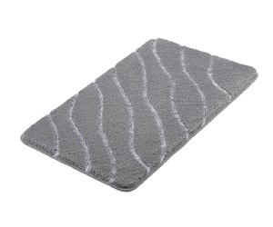 Kleine Wolke Tapis de Bain Tram Anthracite 70 x 120 cm | Certifié OEKO-TEX, dessous antidérapant, adapté au chauffage au sol, lavable en machine, 100% polyacrylique