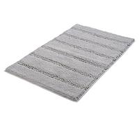 Kleine Wolke Textilgesellschaft Tapis de Bain "Monrovia", 60x100 cm, Polyester, Gris, 60 x 100 x 2.5 cm