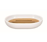 Kleine Wolke Timber porte-savon sur pied blanc-bois 5877100853