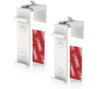 KLEMMFLEX Support de Serrage Court Store Enrouleur sans perçage - Lot de 2 | Pour cadres PVC de 1,5 à 2 cm et supports de store de 3,5 cm, avec pastilles adhésives tesa