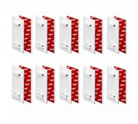 KLEMMFLEX Supports adhésifs, Lot de 10, pour Stores enrouleurs à Pinces (Simples, Doubles, Duo), sans perçage, Fixation adhésive, Accessoire/Rechange pour fenêtres et Portes-fenêtres PVC