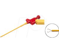 KLEPS 250 RT - Pince de connexion 4 mm, protégée contre les contacts, rouge