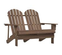KLGBNCVE Adirondack Banc de jardin 2 places en bois massif sapin marron | Résistant aux intempéries, facile d'entretien, forme ergonomique, max. 110 kg par siège, pour jardin et terrasse