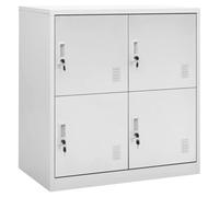 KLGBNCVE Lot de 5 armoires casiers Gris clair 90 x 45 x 92,5 cm Acier | Acier, serrures, espace de rangement pour chaussures et dossiers, l'école et le bureau, facile à nettoyer