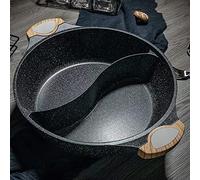 KLgeri Maifan Stone Faitout en granit anti-adhésif 2,3 kg Grande capacité avec deux grilles Couvercle transparent Compatible avec différentes cuisinières