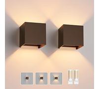Klighten 2 Pack Applique Mural avec Ampoule LED G9 Remplaçable Lampe Murale Interieur/Exterieur Blanc Chaud 3000K Angle de Faisceau Réglable Appliques Murales pour Salon Chambre (Bronze)