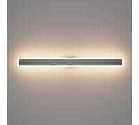 Klighten 30W Applique Longue LED Villa Applique Murale Villa Porche Applique extérieure IP54 Appliques Murales Étanches Gris Foncé Longue Extérieure Lampe de Jardin-100CM, Blanc Chaud 3000K