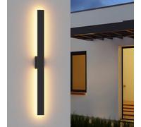 Klighten 30W Applique Murale Exterieur 3 Température de Couleur, Noir | 3000K/4000K/6000K Éclairage Murals, Etanche IP65, Aluminium Moulé, Lampe Murale pour Terrasse, Entrée, Jardin, Garage(100CM)