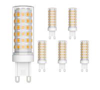 Klighten 6 Pack Ampoule LED G9 9W Économie d'énergie Équivalent 70W Lampe Halogène G9 LED 360° Angle de faisceau AC220-240V 700LM Blanc Chaud 3000K pour Chambre Salon Cuisin