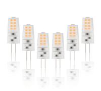 Klighten Ampoule LED G4, 3W équivalent à une Lampe Halogène 30W, G4 LED Ampoule Blanc Chaud 2700K 350LM, AC/DC 12V, Non Dimmable, Lot de 6