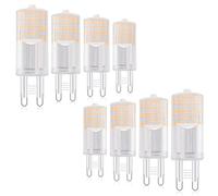 Klighten Ampoule LED G9, 5W 480LM Ampoule Led G9 Lampe, 50W Halogène Lumière Equivalente, Blanc Chaud 3000K, 360 Degrés Angle, AC 220-240V (Lot De 8)