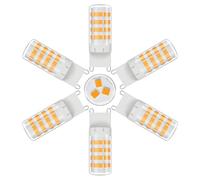 Klighten Ampoules Led G9, Blanc Chaud 2700K 600LM 5 équivalen 450W HalogèNe, Non-dimmable, AC 220-240V, Ampoule G9 pour Chambre Salon Cuisine, Lot de 6
