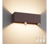 Klighten Applique Murale Extérieur avec Détecteur de Mouvement, Bronze | avec Ampoule G9 Remplaçable Lampe, Angle de Faisceau Réglable, 3000K Éclairage Mural Exterieur Pour Terrasse, Balcon, Chambre