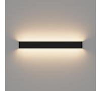 Klighten Applique Murale Interieur LED 83CM Lampe Murale Blanc Chaud 3000K 30W Luminaire Mural Moderne pour Chambre Salon Escalier Couloir, Noir