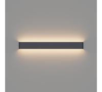 Klighten Applique Murale Interieur LED 83CM Lampe Murale Blanc Chaud 3000K 30W Luminaire Mural Moderne pour Chambre Salon Escalier Couloir, Anthracite