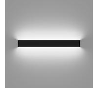 Klighten Applique Murale Interieur LED 83CM Lampe Murale Blanc Froid 6000K 30W Luminaire Mural Moderne pour Chambre Salon Escalier Couloir,Noir
