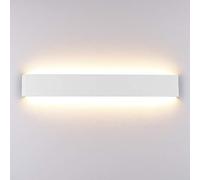 Klighten Applique Murale LED Intérieur 20W 61cm, Lampe Murale Aluminium Moderne, Éclairage Mural pour Salons, Chambres, Couloirs, Escaliers, 1990 Lumen, Blanc Chaud 3000K, Blanc