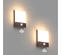 Klighten Lot de 2 appliques murales d'extérieur LED 24 W avec détecteur de mouvement, applique murale d'extérieur IP65 avec capteur pour jardin, terrasse, entrée, blanc chaud 3000 K