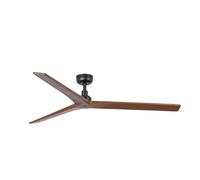 Ventilateur de plafond à basse consommation avec télécommande Klim L Noir / Noyer 150 cm
